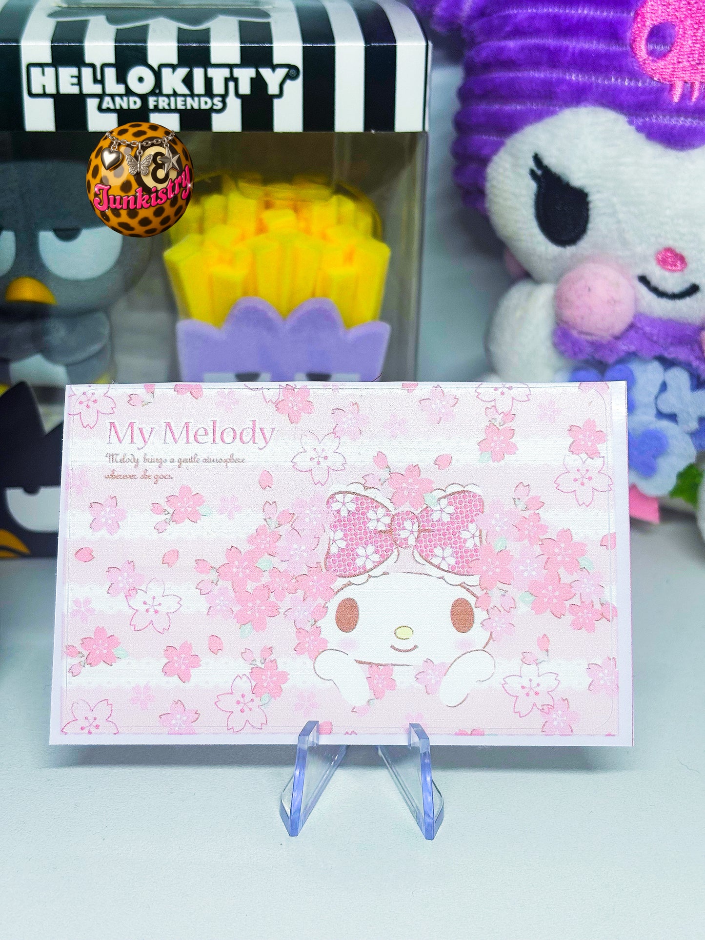my melody flowers card skin
